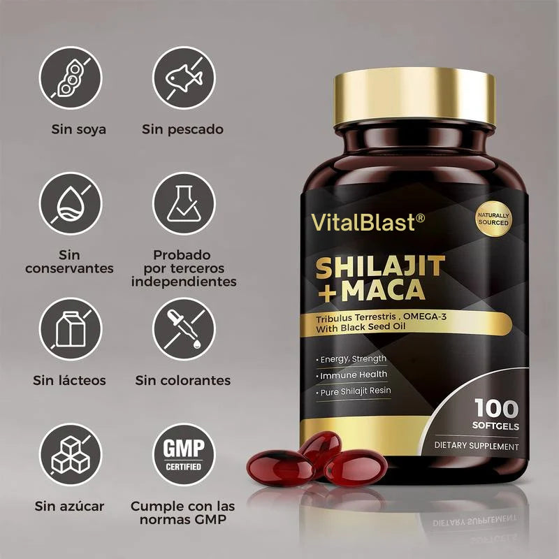 Cold Mount Shilajit + Maca 100 Capsulas