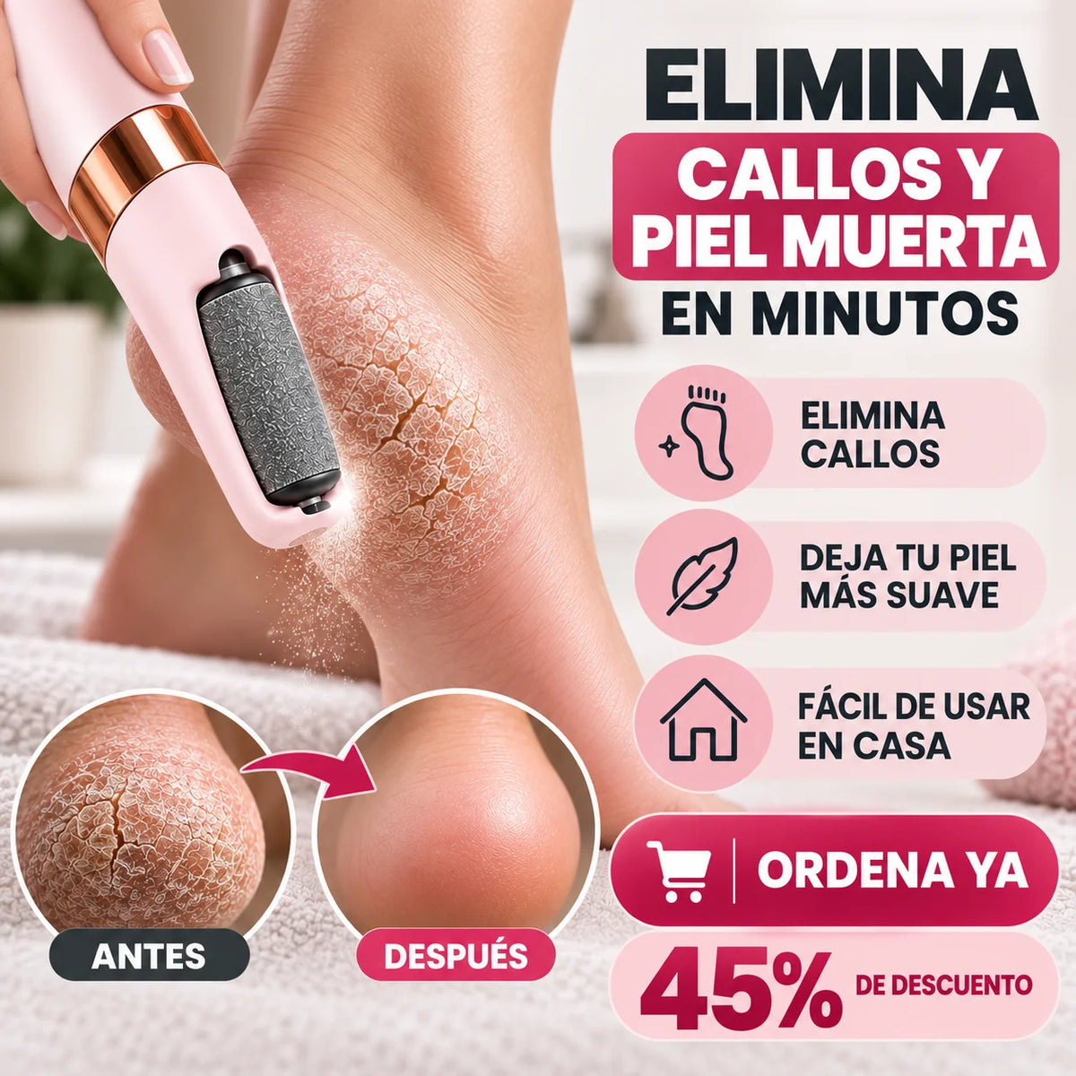 Removedor de callos eléctrico