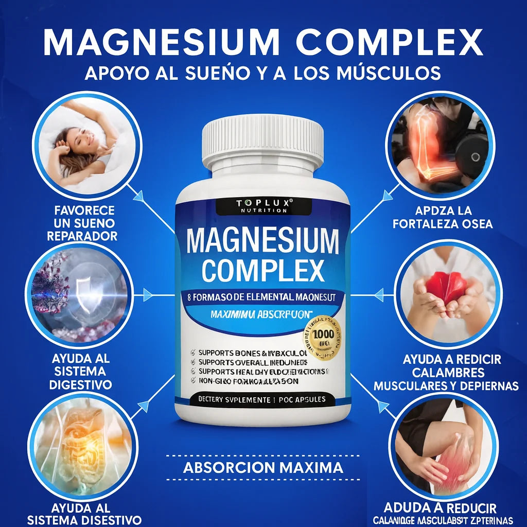 Suplemento Magnesio Complex Toplux 90 cp